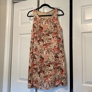 Pink watercolor cocktail dress